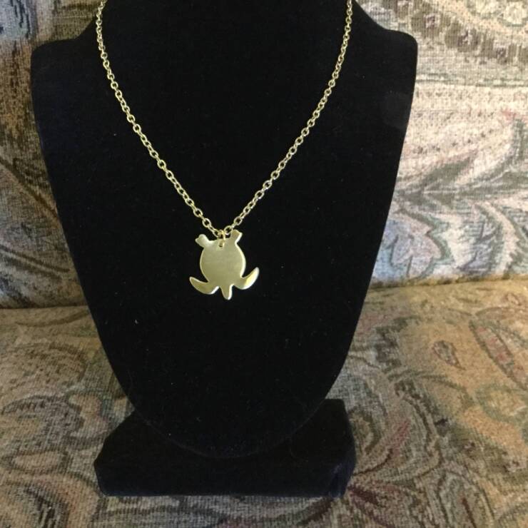 Brass Sea Turtle Necklace