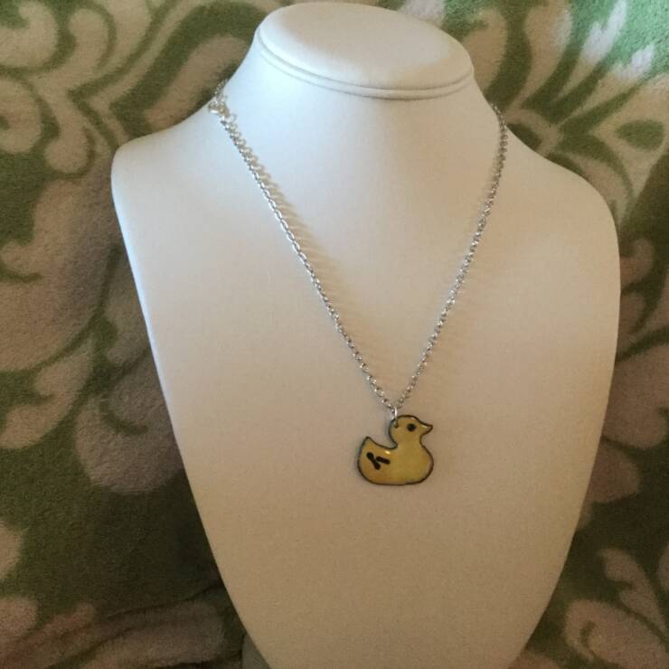 Enamel Duck Necklace